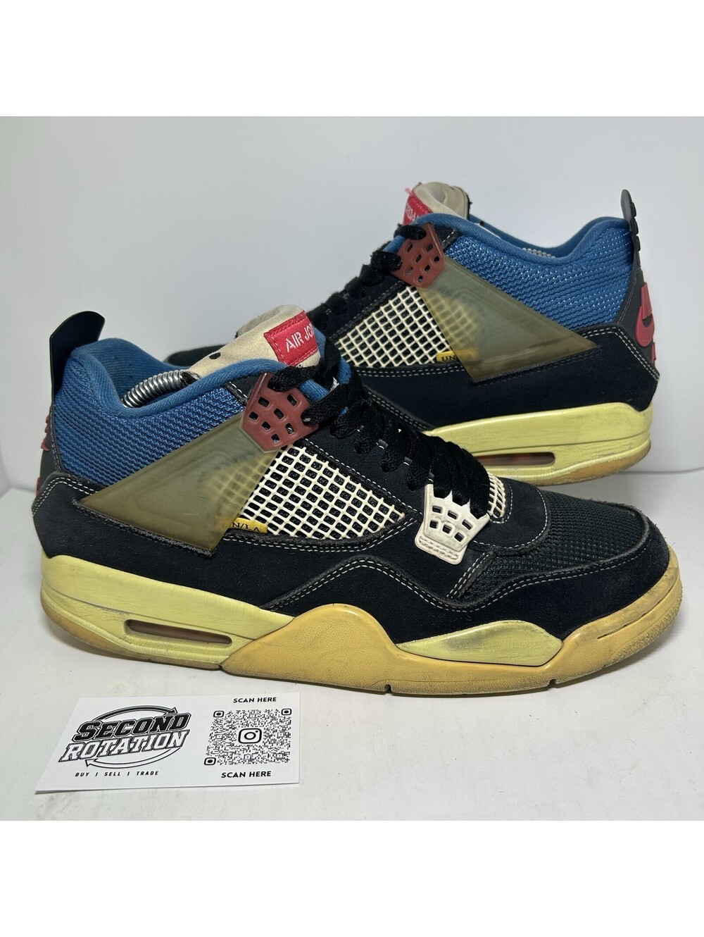 Air Jordan 4 Retro Union Off Noir - Size 10 - (DC9533-001)